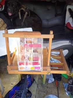 portable wooden table easel designed for artists.