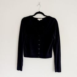 Forever 21 Women's Cardigan Buttoned - Black, Large