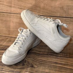 PUMA Rebound Joy Low Lace Up  Mens White Sneakers Casual Shoes Size 13
