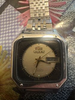 Vintage Orient & Tel-Aviv Watches for Sale Two vintage wristwatches, both running well: • Orient Crystal, 21 jewels, day/date display with Arabic da
