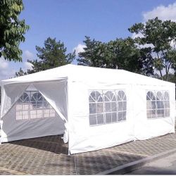 Canopy 10x20ft Canopy Tent with 6 Sidewalls Protable Tent for Parties Beach Camping Party (10x20,White)