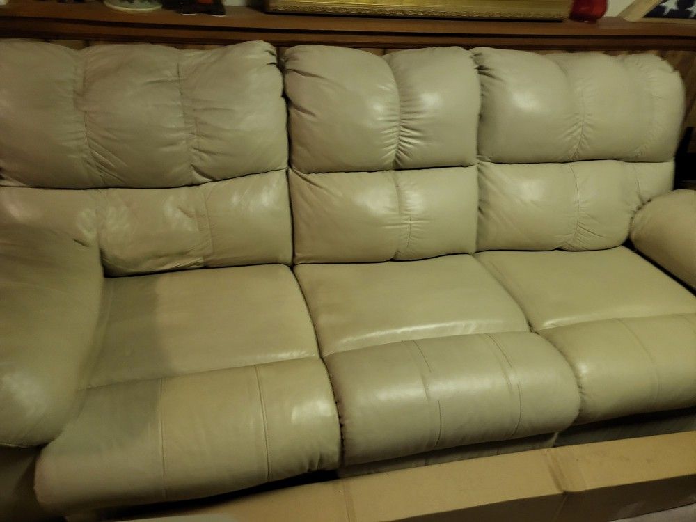 White Leather Couch