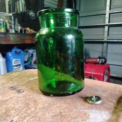 Green Jar Made In Belgium 
