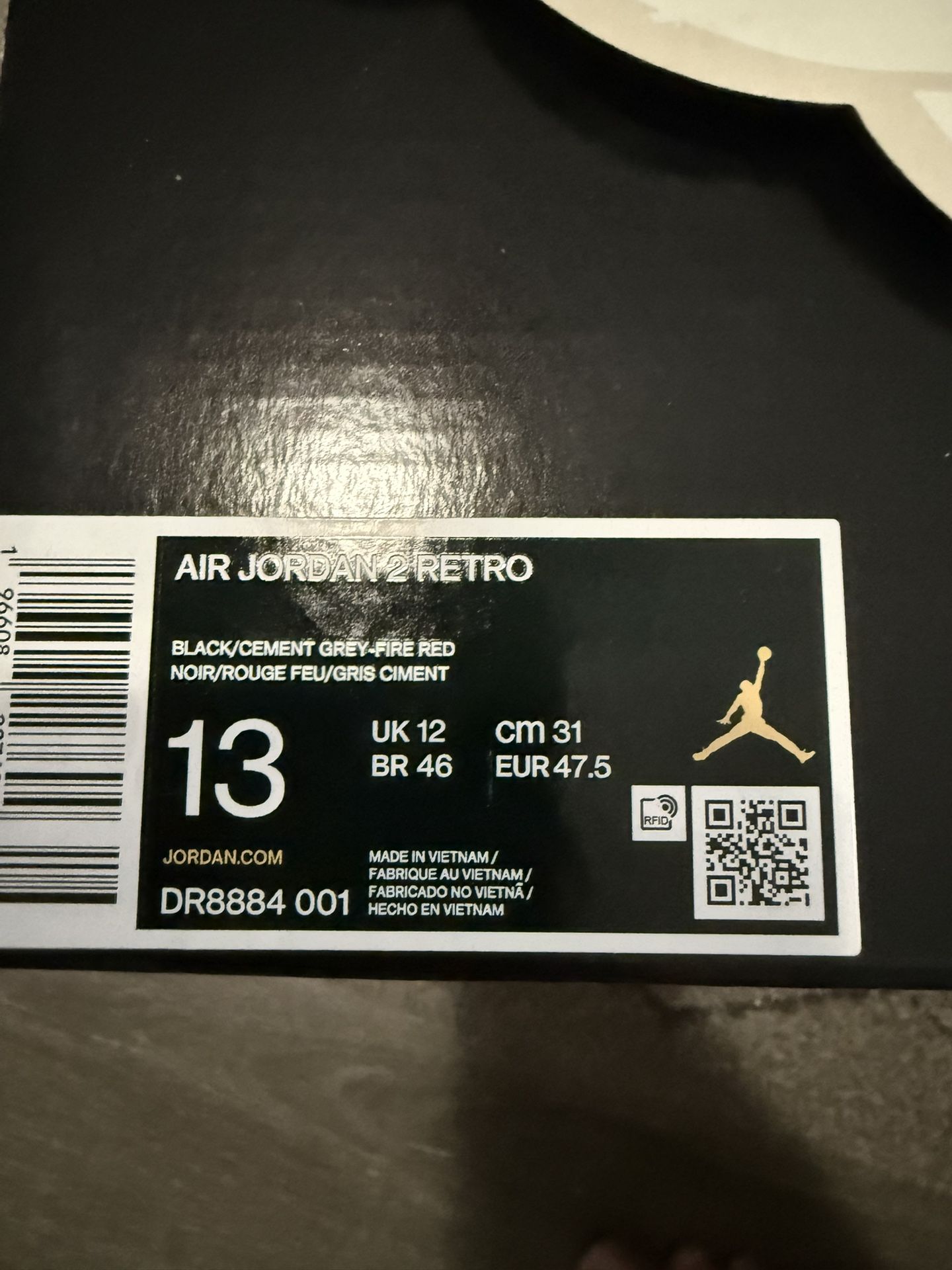 Jordan 2 Black Cement Size 13