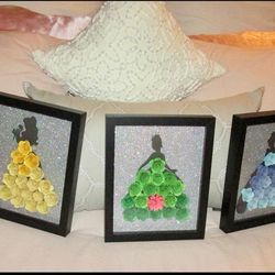 Disney Princess Shadow Box Wall Decor | 8x10 3D Rolled Flower Art (Cinderella, Belle, Tiana)