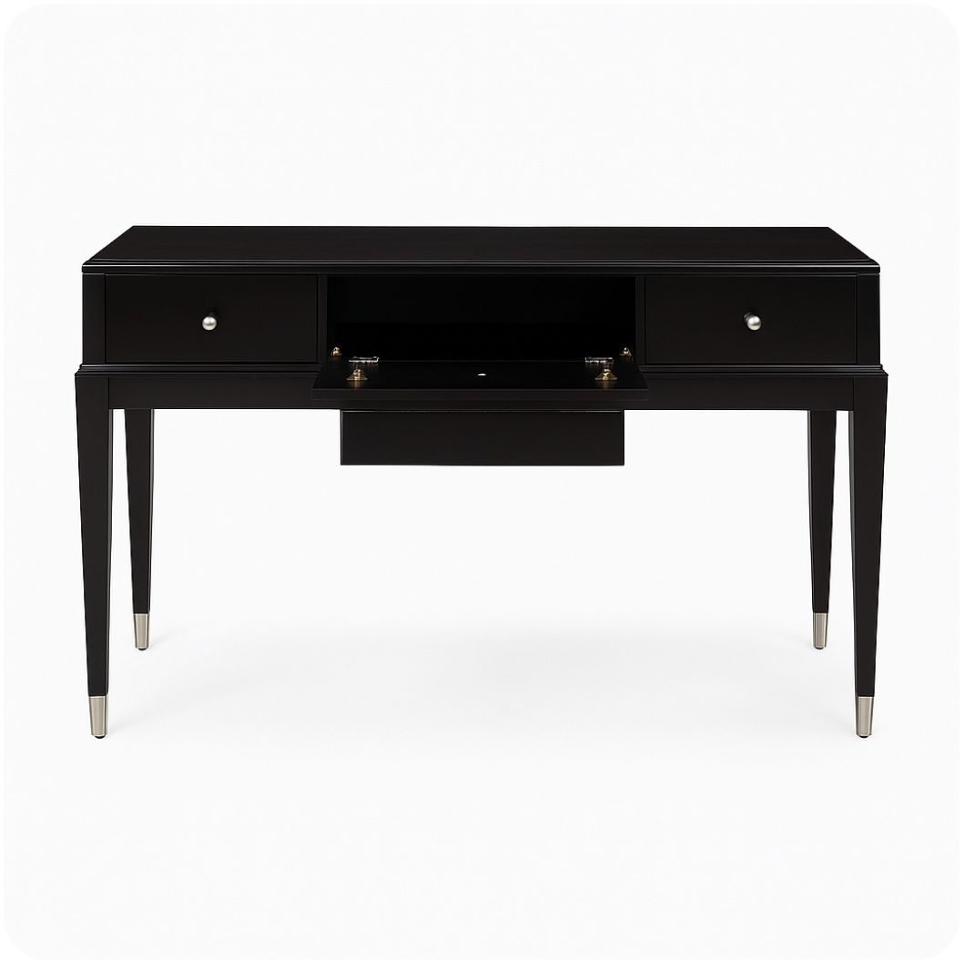 Black Contemporary Wooden Desk