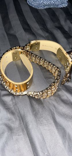 Stolen Arts Gold Rhinestone Studded Fashion Belt