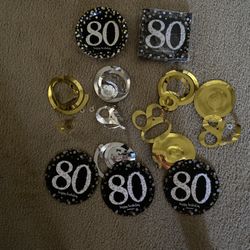 80th Birthday Party Supplies 