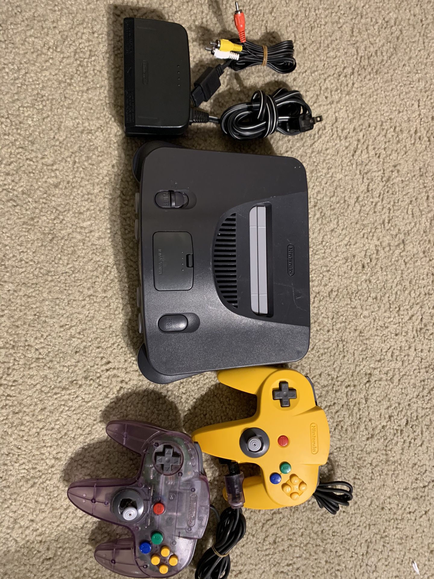 Nintendo 64 and 2 OEM controllers