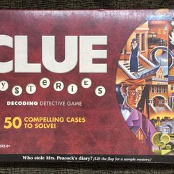 2005 Parker Brothers CLUE Mysteries Decoding Detective Board Game New SEALED