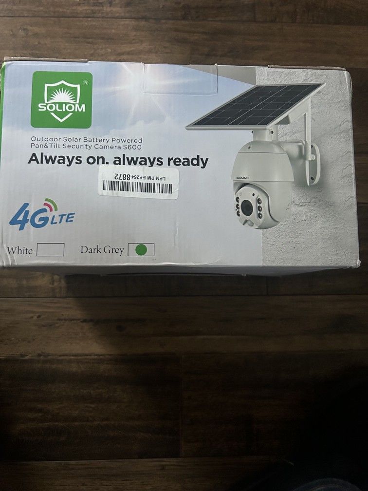 Security Camera Outdoor Solar Powered Cellular Wireless Soliom S600