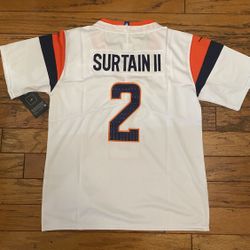 Broncos Surtain II Jersey #2 White And More Colors Avail