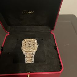 Cartier Santos XL Iced Out