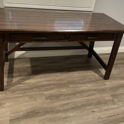 Brown Computer Desk With Drawers