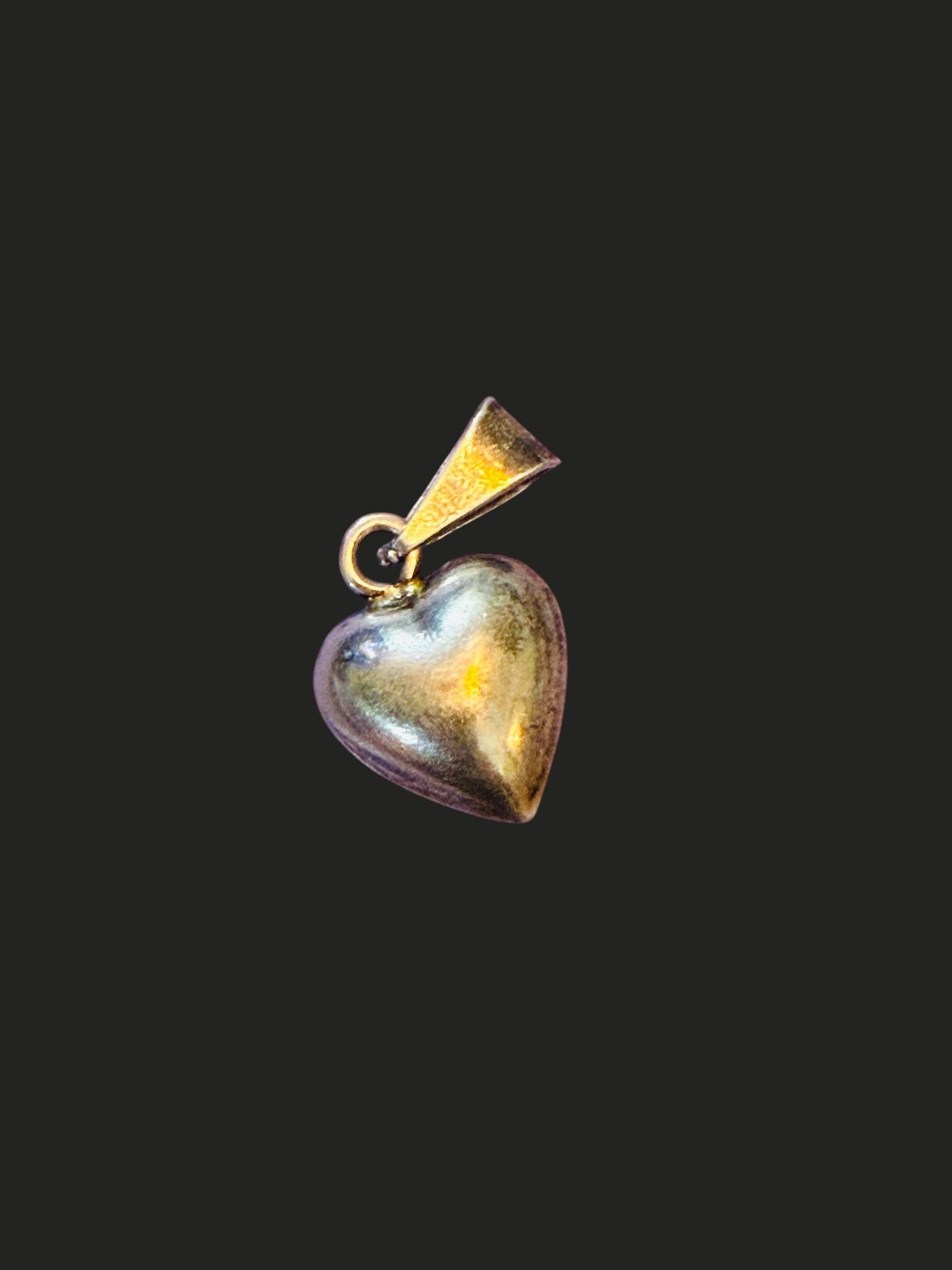 Vintage Mexican 925 Silver Puffed Heart Charm
