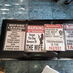 Man Cave Metal Signs