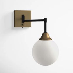 2 Stainless Steel Swing Arm Wall Sconces 