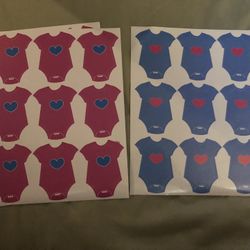gender reveal stickers
