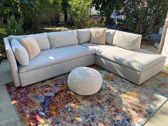 West Elm Shelter Sectional with Chaise – Retail $4,000