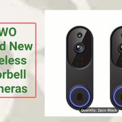 TWO Wireless Doorbell Cameras + Security Surveillance 