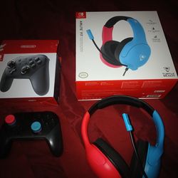 Switch Pro Controller & Airlite Fit Headset