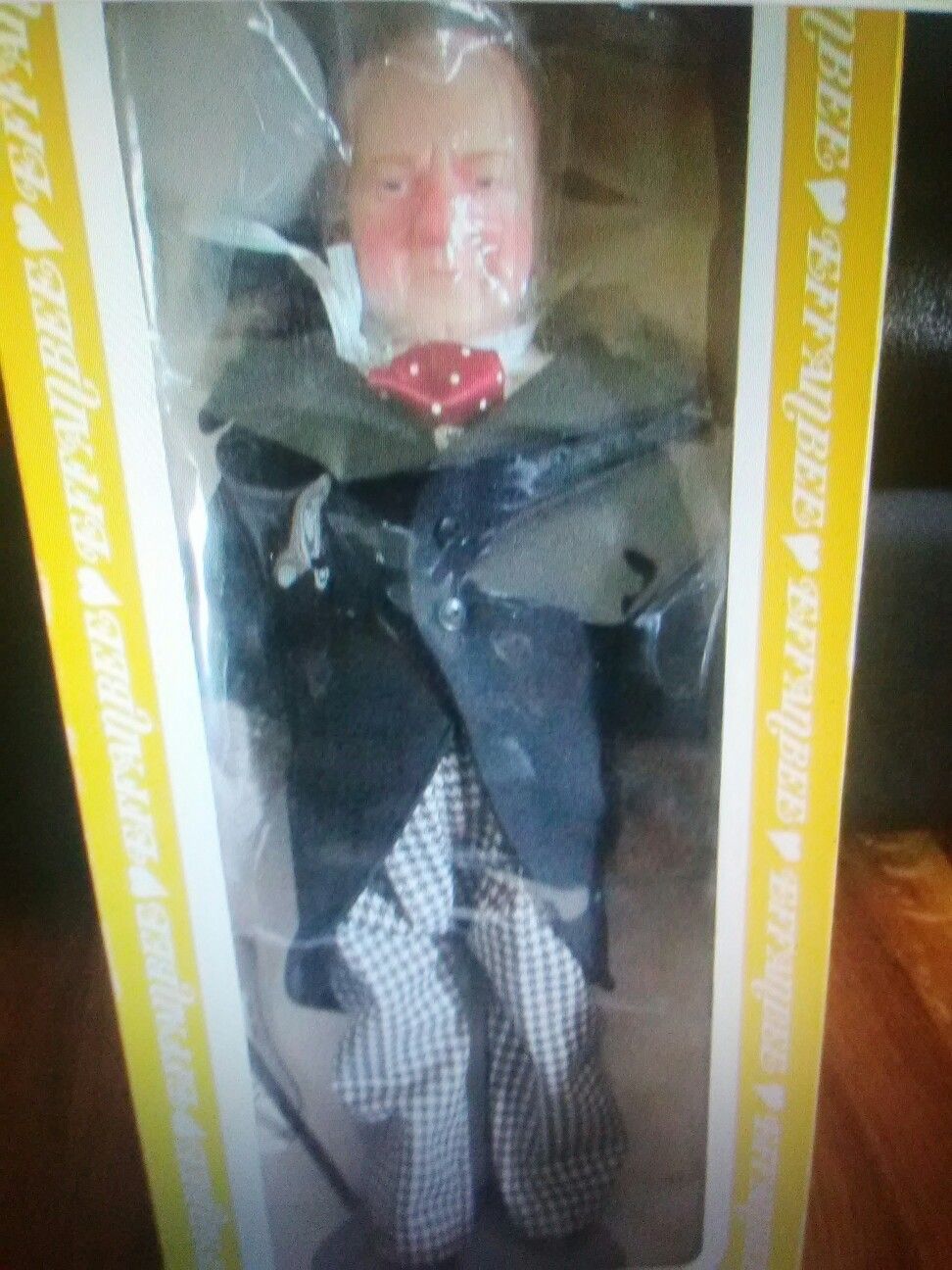 Vintage Effanbee Doll 1980 W. C. Fields in original box with hat and kane