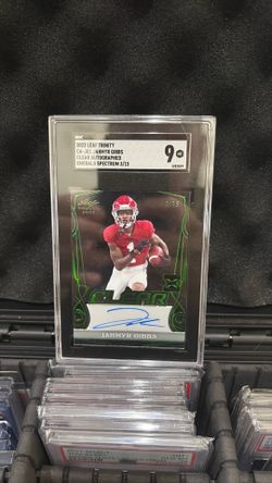 Jahmyr Gibbs clear autographed 3/15