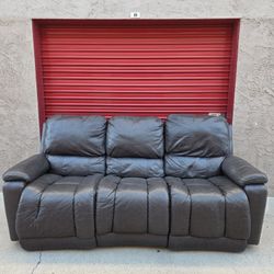 Power Recliner Leather Couch