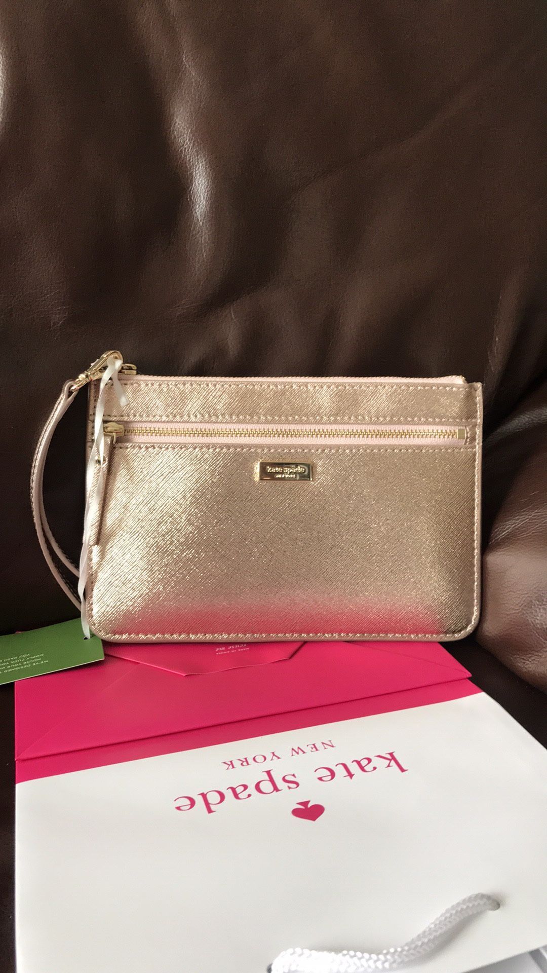 Kate spade leather wristlets new