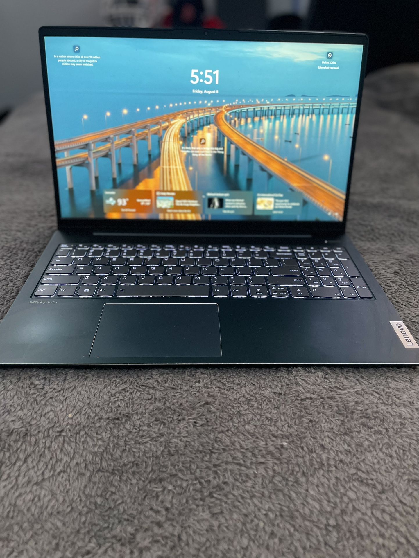 Lenovo Ideapad 5 15.6" Laptop, AMD Ryzen 7 5825U, 16GB RAM, 512GB SSD, Abyss Blue, Windows 11 Home, 82SG00BLUS