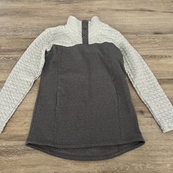 Columbia Womens Size M Sunday Summit II Tunic Fleece Pullover Gray Pockets   
