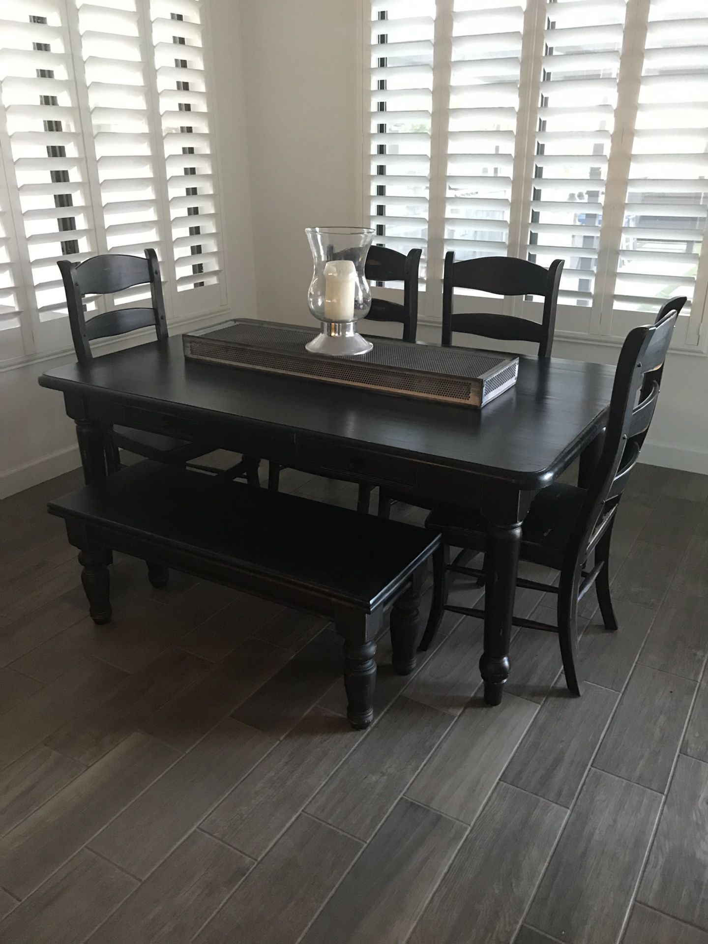Kitchen table with bench and 4 chairs