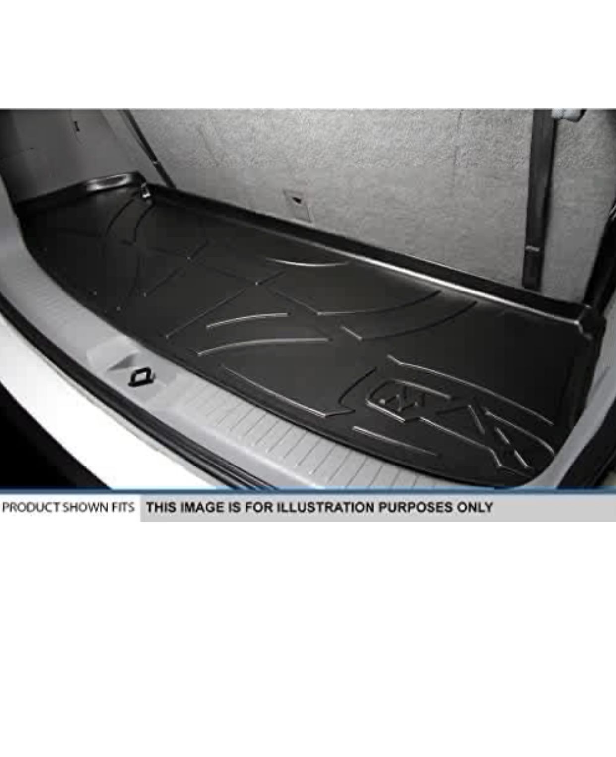 MAXLINER All Weather Cargo Liner Floor Mat Behind 3rd Row Black for 2018-2019 Chevrolet Traverse