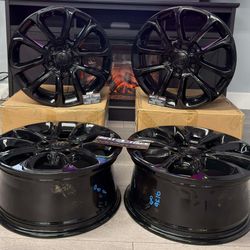 (4) 18 Inch Jeep Grand Cherokee Wheels Rims OEM Factory 18x8 5x127 ET 56.4mm Gloss Black