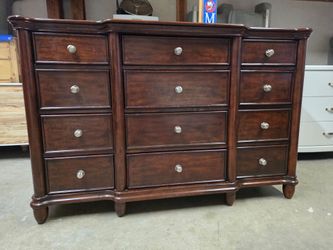 Modern Large Espresso 12 Drawer Dresser