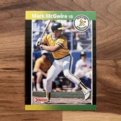 Mark McGwire Donruss ‘89 Error Card 