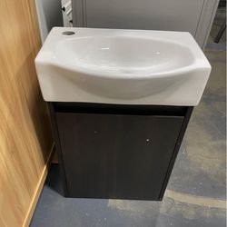 Assembled New 16" Bathroom Vanity with Sink Modern Floating Bathroom Vanity with Sink Wall Mounted