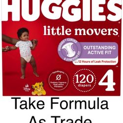 Size 4 Huggies Little Movers Diapers - Pañales 