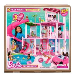 Barbie Dreamhouse, 75+ Pieces, Pool Party Doll House with 3 Story Slide 