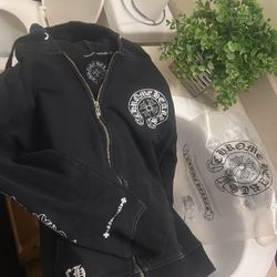 Chrome Hoodie Zip Up Sz: Small