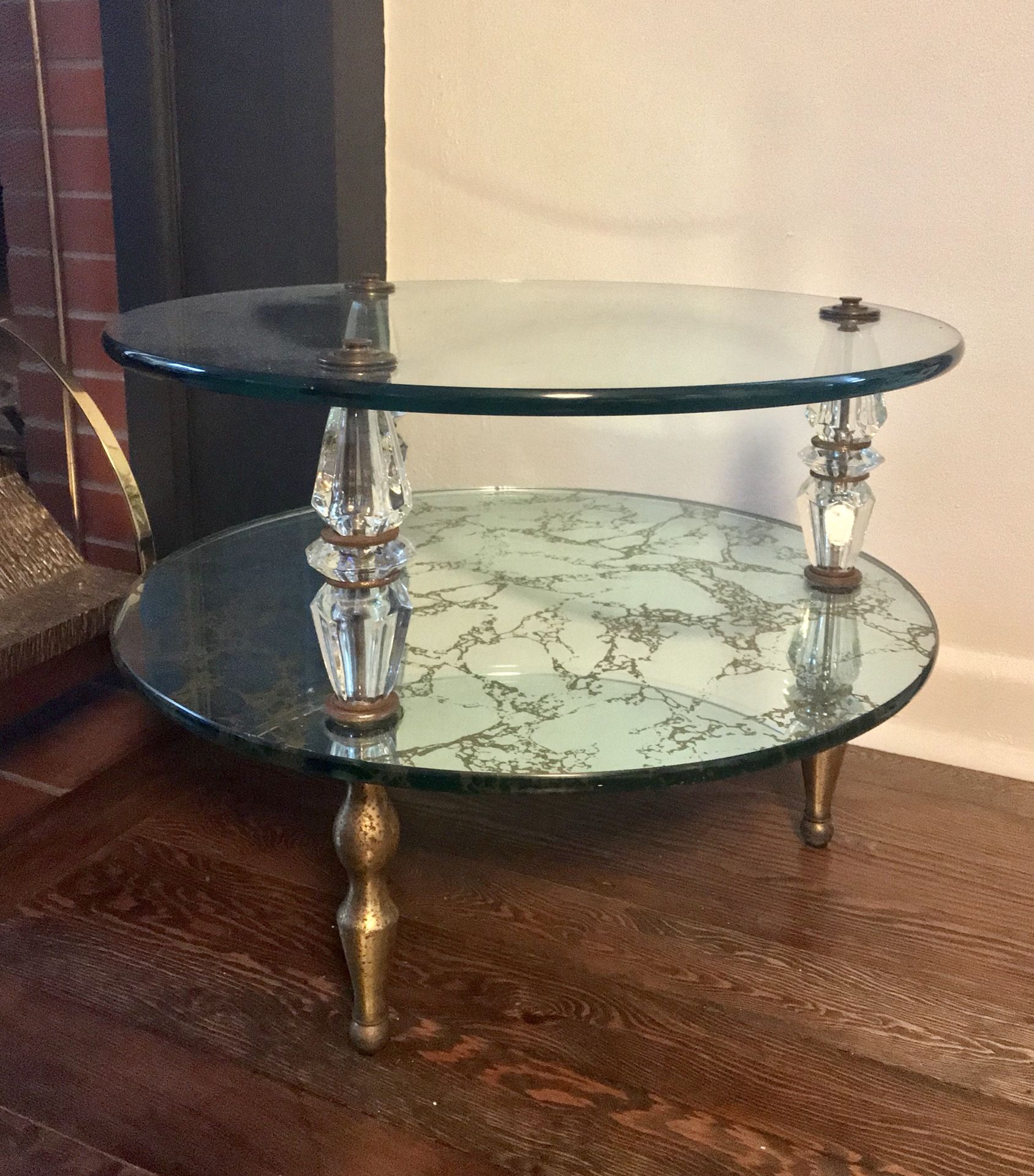 Art Deco Mirrored End Table/Nightstand