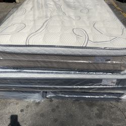 🌟✨Mattress New Pillow Top All Sizes ✨🌟 ☑️ 12” inches tall 🟦All sizes 🛏💤 🟠Queen sizes $200 🟡Full sizes $180 🟢Twin sizes $150 🔵Cal king $330 🟣