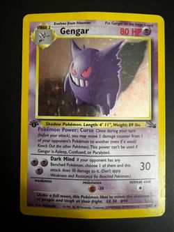 Pokemon - Gengar - 5/62 - Fossil - 1st Edition Holo