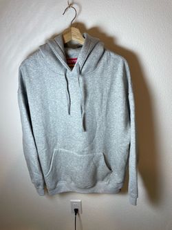 Supreme Grey Box Logo Hoodie Heather Grey Pullover Hoodie size (M/L)