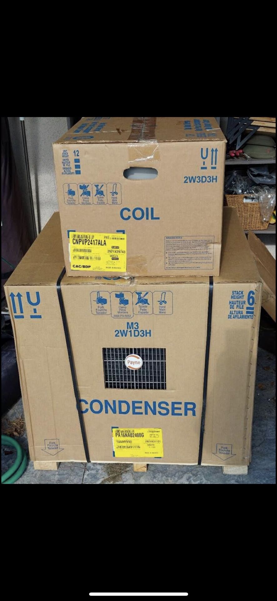 2 Ton 16 Seer AC Unit With Evaporator Coil  Payne