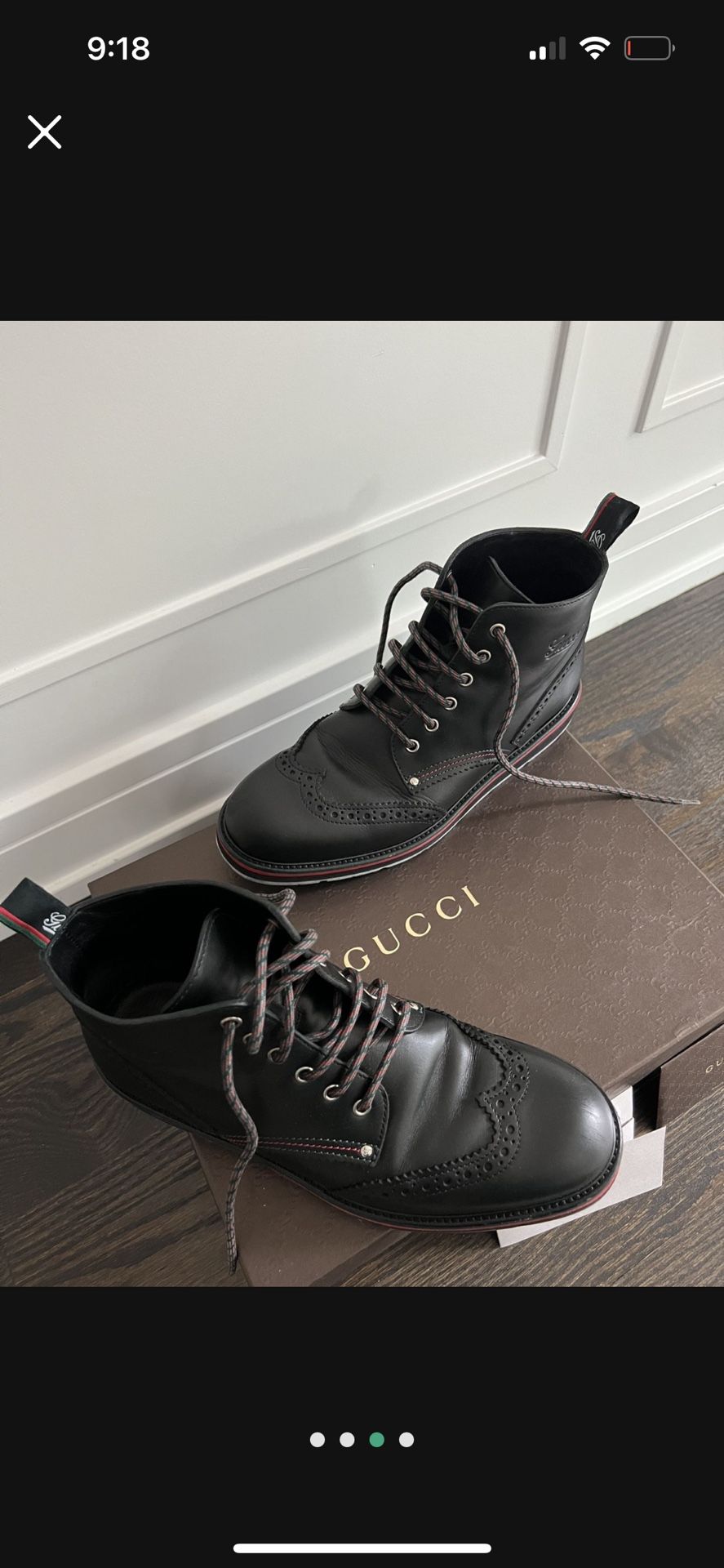 NEW AUTHENTIC MENS GUCCI BOOTS SIZE 9