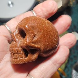 Goldstone Skull