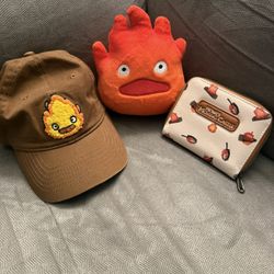 Studio Ghibli Calcifer Bundle (Hat + Wallet + Plush)