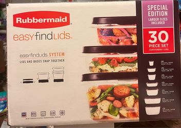 Rubbermaid easy find lids 30 pieces