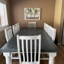 Farmhouse Wood Dining Room Table